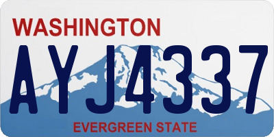 WA license plate AYJ4337
