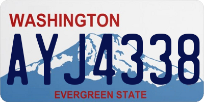 WA license plate AYJ4338