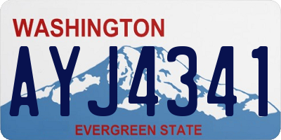 WA license plate AYJ4341