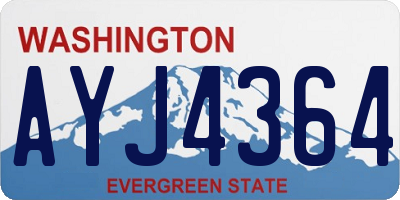 WA license plate AYJ4364