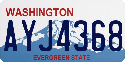 WA license plate AYJ4368