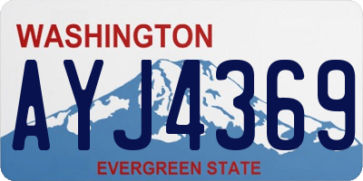 WA license plate AYJ4369