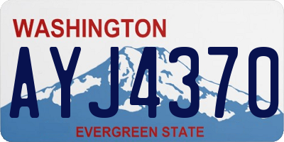 WA license plate AYJ4370