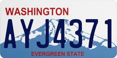 WA license plate AYJ4371