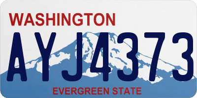 WA license plate AYJ4373