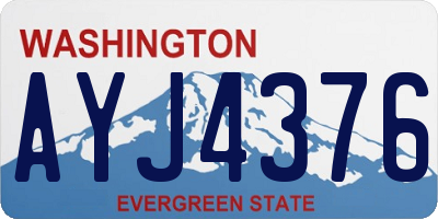 WA license plate AYJ4376