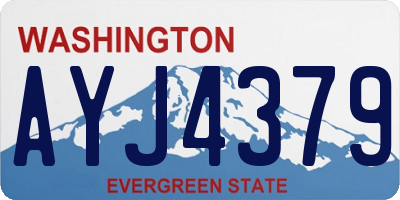 WA license plate AYJ4379