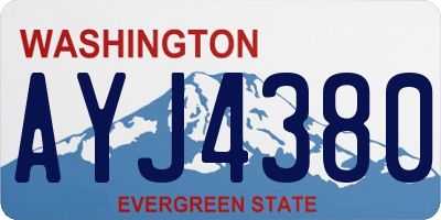 WA license plate AYJ4380