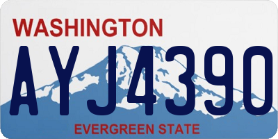 WA license plate AYJ4390