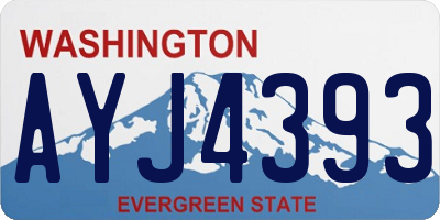 WA license plate AYJ4393