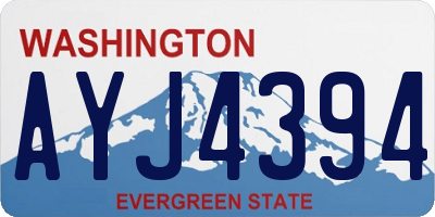 WA license plate AYJ4394