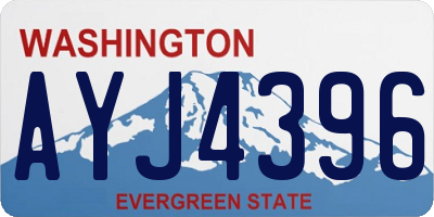 WA license plate AYJ4396