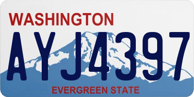 WA license plate AYJ4397