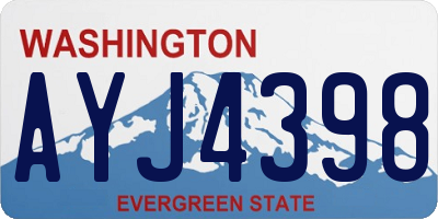 WA license plate AYJ4398