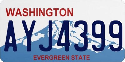 WA license plate AYJ4399