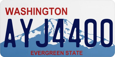 WA license plate AYJ4400