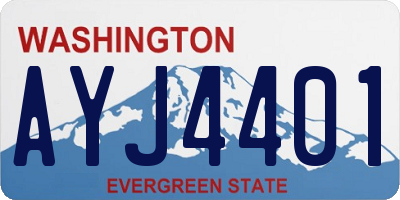 WA license plate AYJ4401