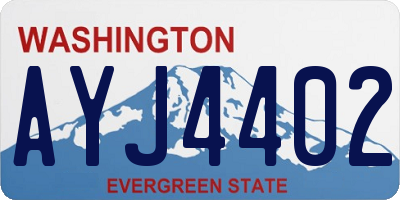 WA license plate AYJ4402