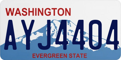 WA license plate AYJ4404