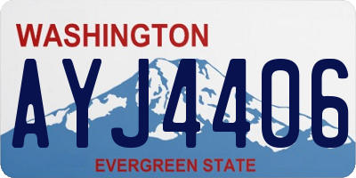 WA license plate AYJ4406