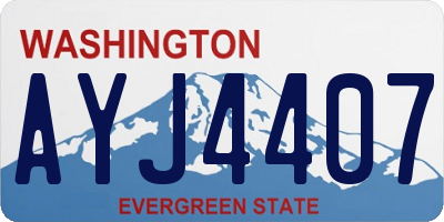 WA license plate AYJ4407