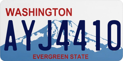 WA license plate AYJ4410