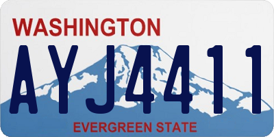WA license plate AYJ4411