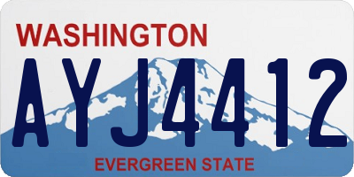 WA license plate AYJ4412