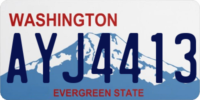WA license plate AYJ4413