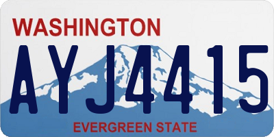 WA license plate AYJ4415