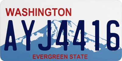 WA license plate AYJ4416