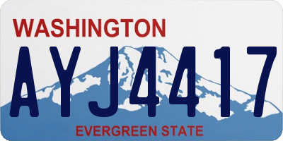 WA license plate AYJ4417