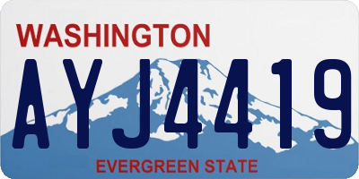 WA license plate AYJ4419
