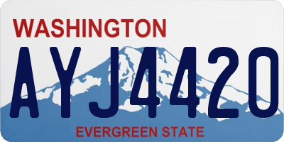 WA license plate AYJ4420