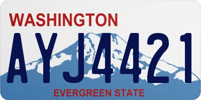 WA license plate AYJ4421