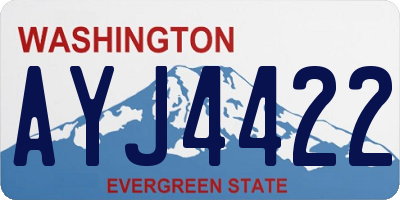 WA license plate AYJ4422