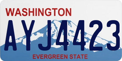 WA license plate AYJ4423