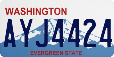 WA license plate AYJ4424