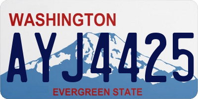 WA license plate AYJ4425