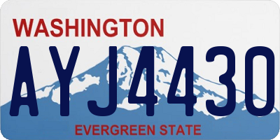 WA license plate AYJ4430