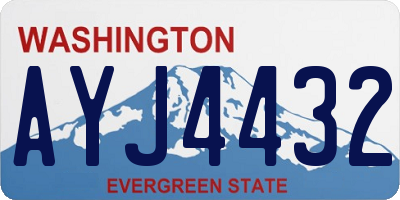 WA license plate AYJ4432