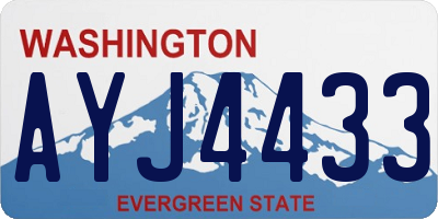 WA license plate AYJ4433