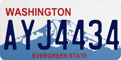 WA license plate AYJ4434