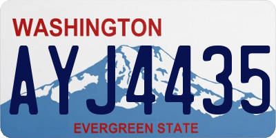 WA license plate AYJ4435