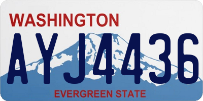 WA license plate AYJ4436