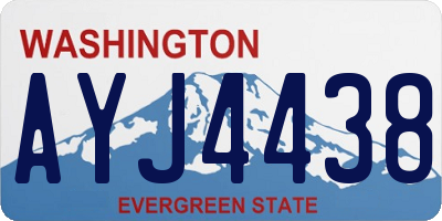 WA license plate AYJ4438