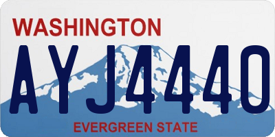 WA license plate AYJ4440