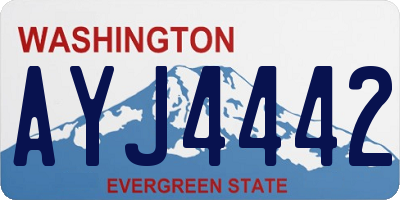 WA license plate AYJ4442