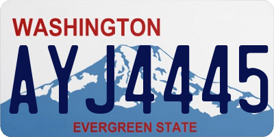 WA license plate AYJ4445