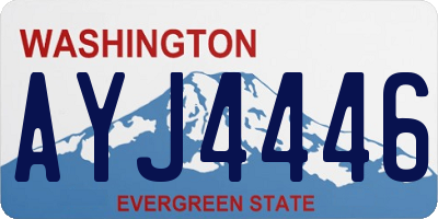 WA license plate AYJ4446